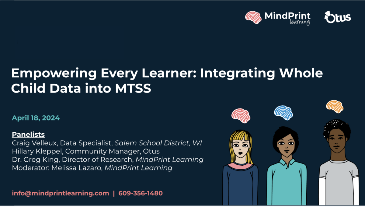 Intergrating Whole Child Data into MTSS | Otus & Mindprint